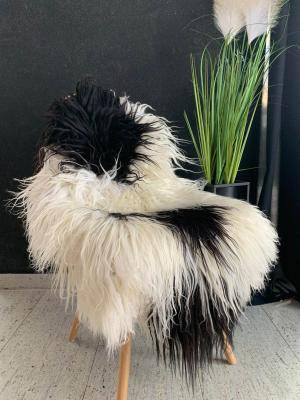 Skóry owcze - Islandzkie  - brown-with-white-island-sheepskin-adam-leather