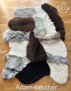 Skóry owcze - Dywan pozszywany z kawałków owczej skóry od Adam-Leather 